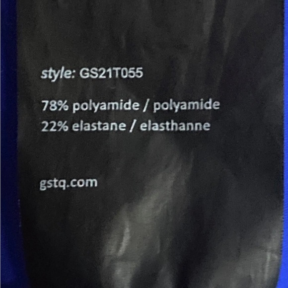 GSTQ Womens Athletic Tear Drop One Shoulder Top sz M Royal Blue - Picture 4 of 8